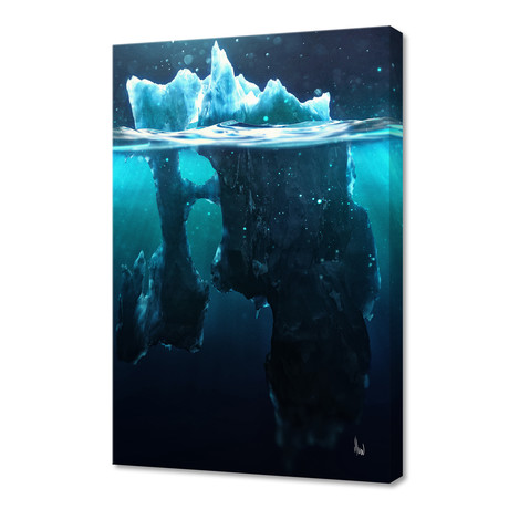 Caustic Icebergs - 04 // Canvas (16"W x 24"H x 1.5"D)