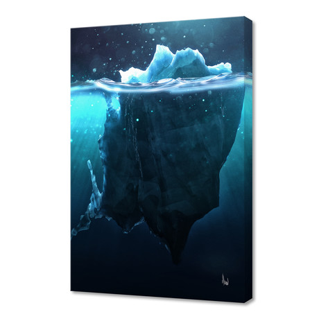 Caustic Icebergs - 06 // Canvas (16"W x 24"H x 1.5"D)