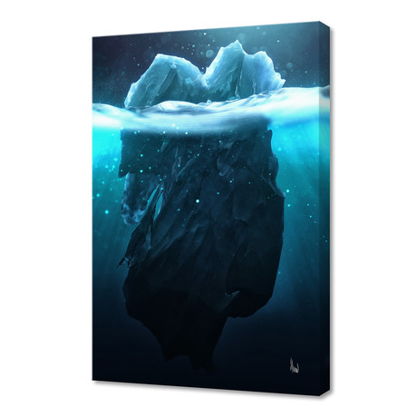 Caustic Icebergs - 05 // Canvas (16"W x 24"H x 1.5"D)