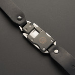 The Sawyer Utility Leather Bracelet // Black
