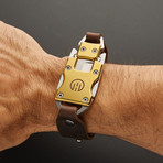 The Sawyer Utility Leather Bracelet // Gold
