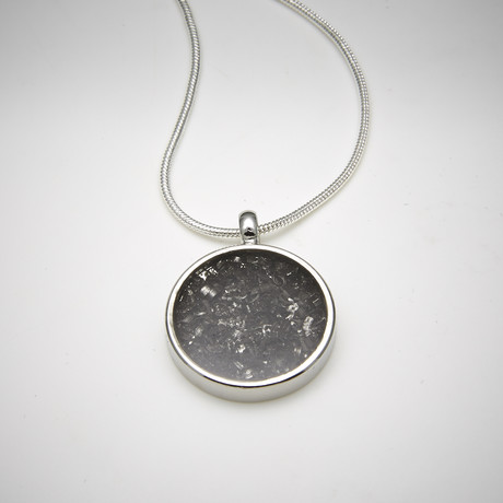 Meteorite Necklace // Round // Silver