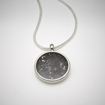 Meteorite Necklace // Round // Silver