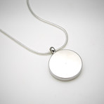 Meteorite Necklace // Round // Silver