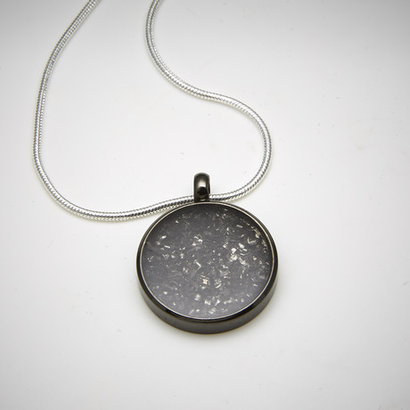 Meteorite Necklace // Round // Gunmetal