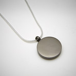 Meteorite Necklace // Round // Gunmetal