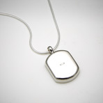 Meteorite Necklace // Silver (Medium Rectangular // 0.71" x 0.63")