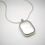 Watch Movement Necklace // Silver (Medium Rectangular // 0.71" x 0.63")