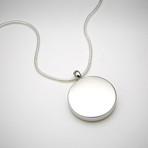 Watch Movement Necklace // Round // Silver