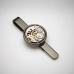 Watch Movement Tie Bar // Round // Gunmetal