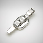 Watch Movement Tie Bar // Silver (Medium Rectangular // 0.71" x 0.63")