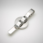 Watch Movement Tie Bar // Round // Silver