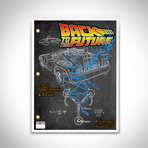 Back To The Future Hand-Signed Script // Michael J. Fox + Christopher Lloyd Signed // Custom Frame (Hand-Signed Script only)
