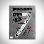 Fast And The Furious Hand-Signed Script // Paul Walker + Vin Diesel + Dwayne 'The Rock' Johnson + Jason Statham Signed // Custom Frame (Hand-Signed Script only)