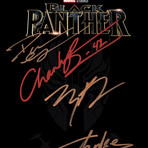 Black Panther Hand-Signed Script // Chadwick Boseman + Michael B. Jordan + Danai Gurira + Stan Lee Signed // Custom Frame (Hand-Signed Script only)