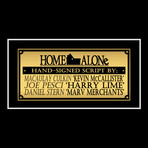 Home Alone Hand-Signed Script // Macaulay Culkin + Joe Pesci + Daniel Stern Signed // Custom Frame (Hand-Signed Script only)