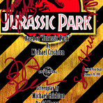Jurassic Park Hand-Signed Script // Steven Spielberg + Sam Neill + Jeff Goldblum + Samuel L. Jackson Signed // Custom Frame (Hand-Signed Script only)