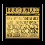 Pulp Fiction Hand-Signed Script // Uma Thurman + John Travolta + Samuel L. Jackson + Bruce Willis + Quentin Tarantino Signed // Custom Frame (Hand-Signed Script only)