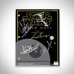 Star Wars 'A New Hope' Hand-Signed Script // George Lucas + Mark Hamill + Harrison Ford + Carrie Fisher + James Earl Jones Signed // Custom Frame (Hand-Signed Script only)