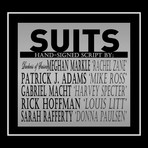 Suits Hand-Signed Script // Patrick J. Adams + Gabriel Macht + Rick Hoffman + Megan Markle + Sartah Rafferty // Custom Frame (Hand-Signed Script only)