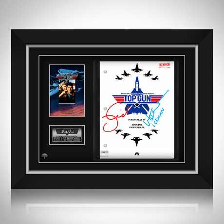 Top Gun Hand-Signed Script // Tom Cruise + Val Kilmer Signed // Custom Frame (Hand-Signed Script only)