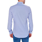 Lined Button-Up Shirt // Blue (2XL)