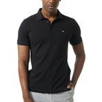 Solid Short Sleeve Polo // Black (XL)