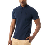Solid Short Sleeve Polo // Navy (XL)