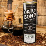 Rye Whiskey Barrel Aged Coffee + Cabernet Sauvignon Barrel Aged Coffee