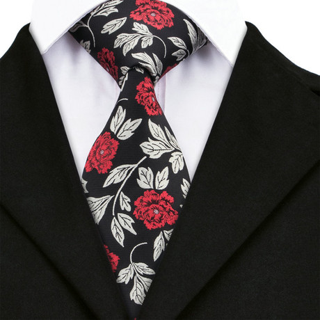 Valentin Handmade Tie // Black + Red