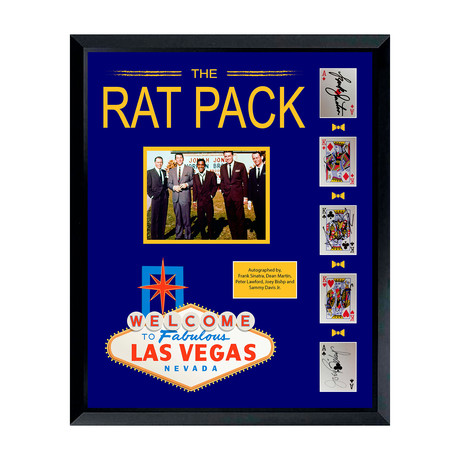 Signed + Framed Card Collage // Rat Pack