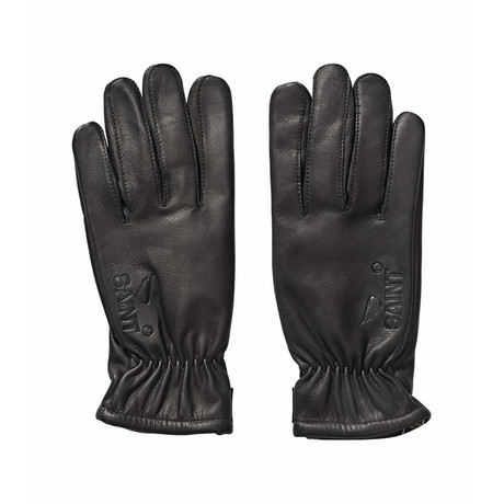 Leather Gloves With Black Spectra Lining // Black (S)