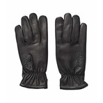 Leather Gloves With Black Spectra Lining // Black (L)
