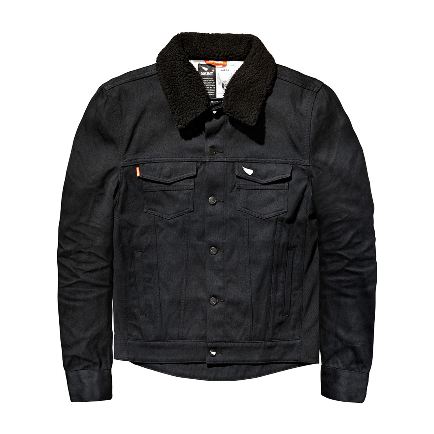 Unbreakable Jacket With Black Detachable Sherling Collar // Black (S ...