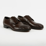 Leather Woven Toe Oxford Shoe // Brown (US: 9)