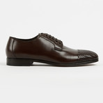 Leather Woven Toe Oxford Shoe // Brown (US: 9)