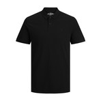 Short-Sleeve Basic Polo // Black (2XL)