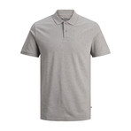 Short-Sleeve Basic Polo // Light Gray Melange (XL)