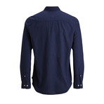 Long-Sleeve Summer Collared Shirt // Maritime Blue (2XL)