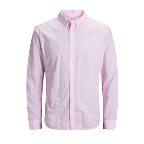 Long-Sleeve Summer Collared Shirt // Prism Pink (S)