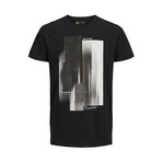 Short-Sleeve Capital Crew Neck T-Shirt // Black (L)