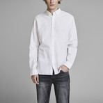 Long-Sleeve Summer Collared Shirt // White (2XL)