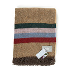 Lamb's Wool Throw // Multi-Stripe // Brown