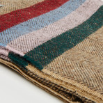 Lamb's Wool Throw // Multi-Stripe // Brown