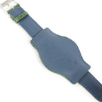Handmade Genuine Crocodile Belly Bund Strap (Dark Blue)