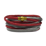 Multi Wrap Paracord // Burgundy + Gray