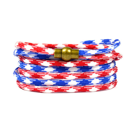 Multi Wrap Paracord // Red + Blue + White
