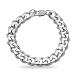 Polished Thick Curb Chain Bracelet // Silver