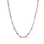 Steel Evolution // Beveled Edge Link Chain Necklace // Silver