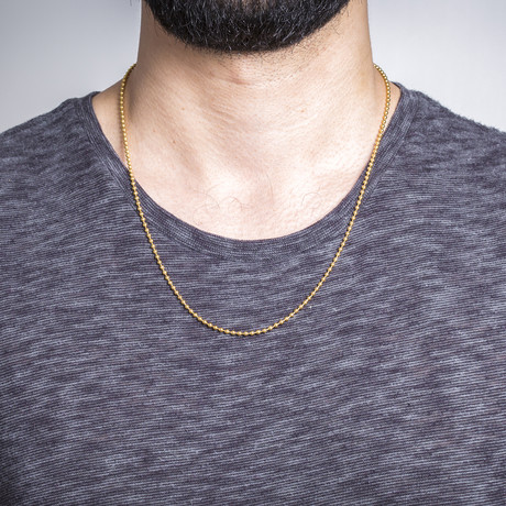 Ball Chain Necklace // Yellow Gold